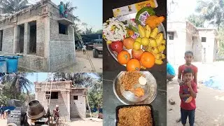 எங்கள் வீட்டிற்கு ரூப் கான்கிரீட் போட்ட வீடியோ ll Roof Concrete Poojai @poorviulagam #buymote