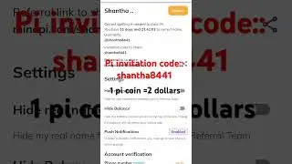 pi coin invitation code. shantha8441 #dollars  #cryptocurrency #picoin #treding