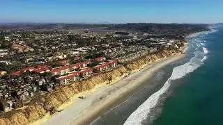 Fly Over Solana Beach, California Aerial Footage November 2018 4K UHD