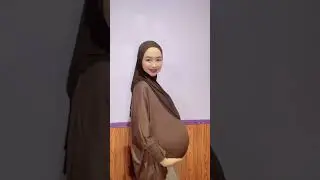 bumil hijab cantik spill perut
