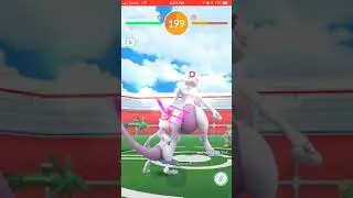 Legendary EX Raid - Mewtwo defeated with four players