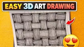 Easy 3D Art Drawing for Beginners | Step-by-Step Tutorial #3DDrawing #Easy3DArt #PencilDrawing 
