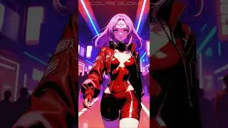 サイバー Dance Eternal ☄️ #RaveGirl #AIAnime #Synthwave #ProgressiveBeauty #Shorts #GudinoAi