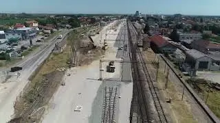 Snimka iz zraka radova na dionici Križevci - Koprivnica - državna granica