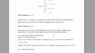 How to Find p(x) When You Are Given the CDF (Cumulative Distributive Function). [HD]