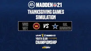 Washington Football Team vs Cowboys Madden NFL 21 Thanksgiving Game Simulation