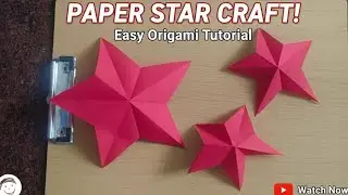 How to Make a 3D Paper Star | Easy Origami Tutorial DIY Paper Stars - Perfect for Room Decor,Holiday