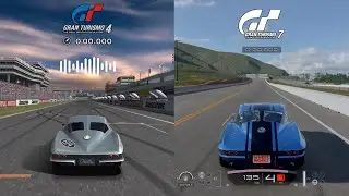 GT4 Spec II vs Gran Turismo 7 | Chevrolet Corvette Z06 (C2) Race Car '63 | Sound Comparison 4K 60