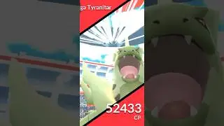 First ever🤯 Mega Tyranitor in Pokemon Go #shortsfeed #youtube #Raid Battle