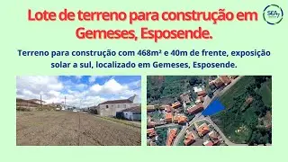 Lote 5, terreno com 468m&sup2; e 40m de frente, localizado em Gemeses, Esposende!