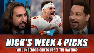 Patriots and Rams are on Upset Alert, take Nick's Chiefs as underdogs vs Ravens | FIRST THINGS FIRST