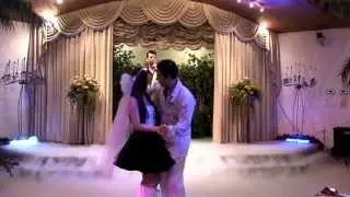 NongBeer and Sebastien getting married by Elvis in Las Vegas