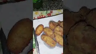 If you don't have shrimp 🍤🍤, eat breaded chicken croquettes 🍗 😋