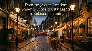 Rainy London Jazz LIVE 🌧️ City View Piano Music for Relaxation