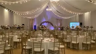 TENT CEILING STYLE DECOR ON #2024  WALL DRAPING INSTALLATION //RETIREMENT DECOR #ceilingcanopy