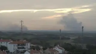 Thick plumes of black smoke billow over Gaza Strip and rockets fired as Israel-Hamas war continues