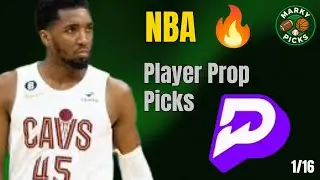 (6-1! 🔥🤑) Best NBA Player Picks 1/16 | FREE NBA Picks | PrizePicks Locks