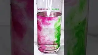 Magenta and Green Fairy Color Mix #colormixing #satisfying #satisfyingvideo #colorful #relaxing