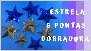 Estrela com 5 pontas - dobradura - artesanato de papel - DIY