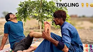 ASMR FEET TICKLISH MIND-BLOWING  MASSAGE MEN WITH NEW TECHNIQUES | FOOT REFLEXOLOGY | ( LEG MASSAGE)