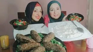 تحدي علي الكفته الحاتي والأرز الابيض والسلطه والعقاب كتكوت مكسور الجناح😂