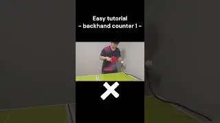 Easy tutorial -backhand counter 1- #tabletennis #counter #backhand #topspin #tutorial #탁구 #쇼트 #초보
