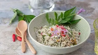 Very ADDICTIVE Malaysian Herb Rice Salad (Nasi Ulam Ketagih)