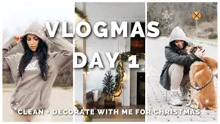 CLEAN AND DECORATE WITH ME FOR CHRISTMAS 2020! CLEANING MOTIVATION AND HACKS! VLOGMAS DAY 1