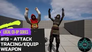 Unreal Engine 5 Split Screen Survival Series #19 - Attack Trace/Equip Weapon #unrealengine #ue5