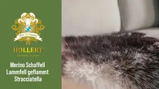 Merino Schaffell Lammfell geflammt Stracciatella Der-Fellmann
