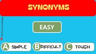 Synonyms Quiz:Hard, Impossible level , 97% CAN NOT SCORE 50/50 📖