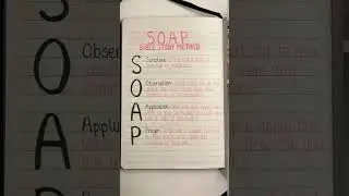 S.O.A.P Bible study method. #christian #bible