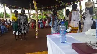 Christian women praising the Lord in dance at Asawinso Church in the Sefwi region of Ghana 2015