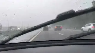 Heavy rain commute from Lakeland to Tampa
