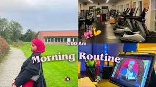 5AM Diaries | Somali girl morning routine✨,study 📖, gym🎀💪
