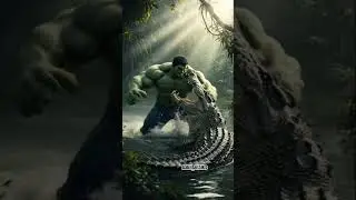 hulk attack on the big crocodile 🐊 #DreamScreenAI