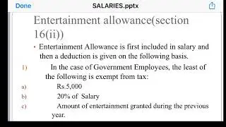Entertainment allowance