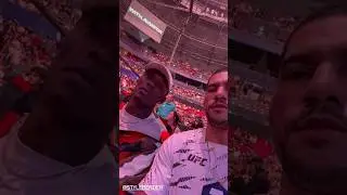 🗿🥷 ALEX PEREIRA SITS BESIDE ISRAEL ADESANYA AT UFC 312