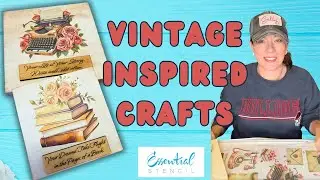 Vintage-Inspired Wood Sign Crafts for Year-Round Gifting 📚🖋️&ndash; DIY Stencil & Transfer Craft Tutorial