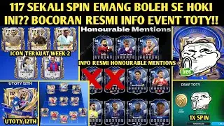 117 SEKALI SPIN EMANG BOLEH SE HOKI INI?? BOCORAN RESMI PEMAIN & INFO TERBARU EVENT TOTY!! FC MOBILE