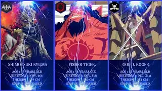 Age of Death in One Piece Characters ll Birthday & Height