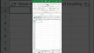 Show or hide gridlines and headings of a sheet in Excel