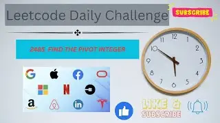 2485  Find the Pivot Integer || LeetCode Daily Challenge || DSA