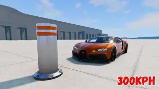 Bugatti Chiron VS Bollard 300KPH - BeamNG Drive | Next Generation Beam