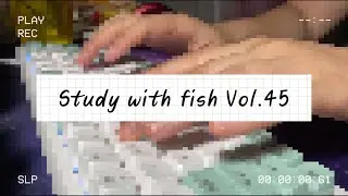 45mins 跟我一起專心│STUDY WITH ME Vol.45│Typing & firecracksound sound ver.│No Break, real time.│