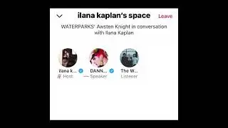 Twitter Spaces Chat with Awsten from Waterparks [audio only] &mdash; May 21, 2021