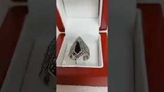 Silver ring with onyx gem #silver #ring #gem #gemcutting #gemcutter #onyx
