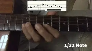 How to play 1/4, 1/8, 1/16, 1/32 notes with the pentatonic scale