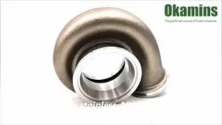 Turbine housing stainless AR0.82, GTX35, vband inlet outlet, bore 62.30mm