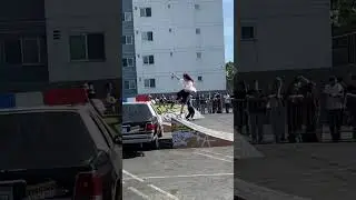 She does a ollie over a police car | Skater: Nicole Hause #shorts